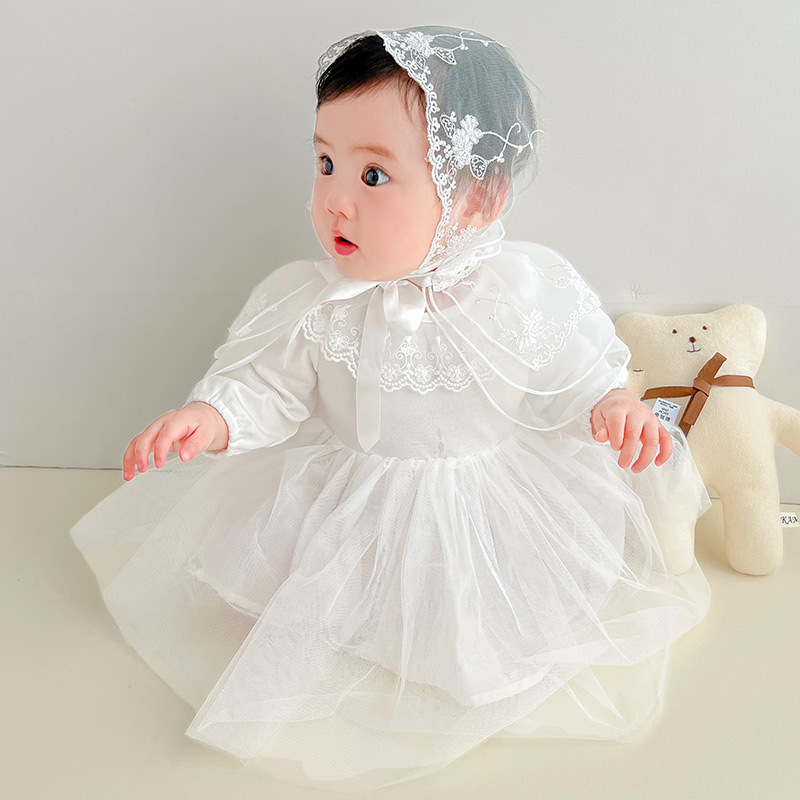 白色雪兰公主连衣裙