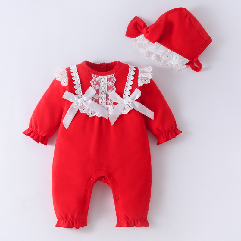 红色萌呆湘妃哈衣